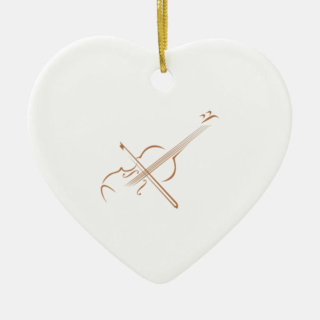 STOR VIOLIN JULGRANSPRYDNAD KERAMIK (Framsidan)