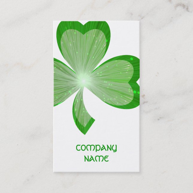 Stor visitkort för Shamrockvit (Framsida)