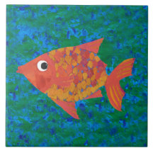 Stor viskfisk i bakgrunden för blå Grönt