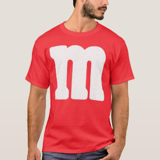 Stor vit bokstav m Halloween jul Thanksgiving T Shirt