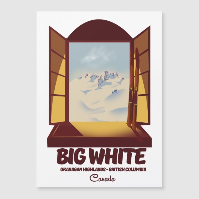 Stor Vit British Columbia Kanada skidposter (Framsida)