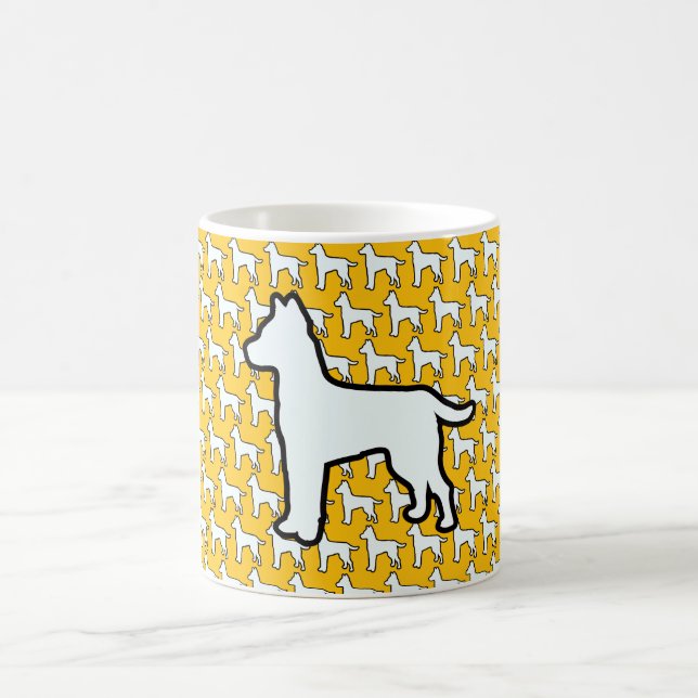 Stor Vit Hund Gul Kaffemugg (Center)