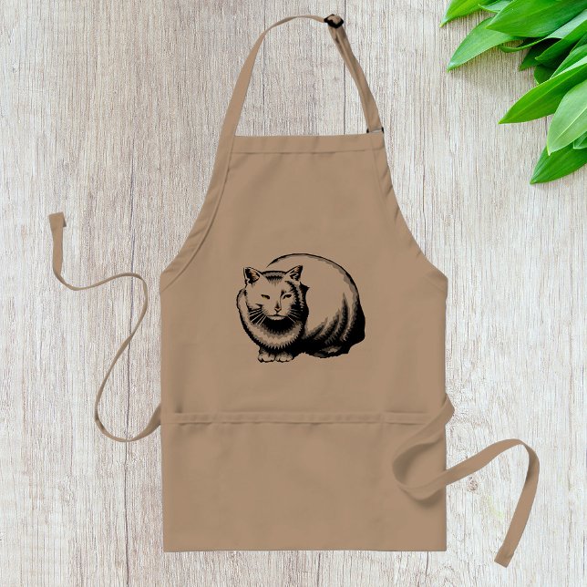 Stor vit katt Apron Förkläde (Skapare uppladdad)