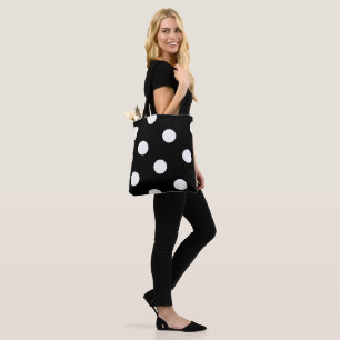 Stor vit polka Dot Mönster - Anpassningsbar Färg B Tygkasse