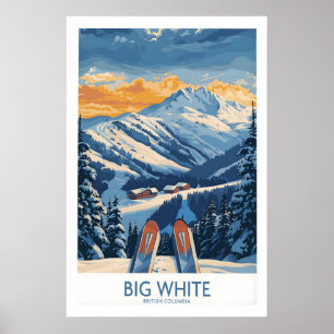 Stor vit väggkonsttryck - British Columbia 1 Poster