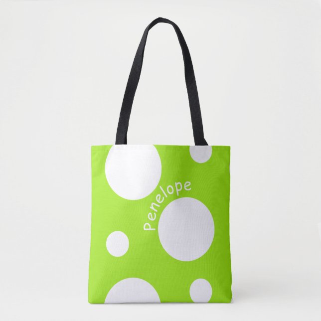 Stor vitpolka dots tygkasse (Framsida)