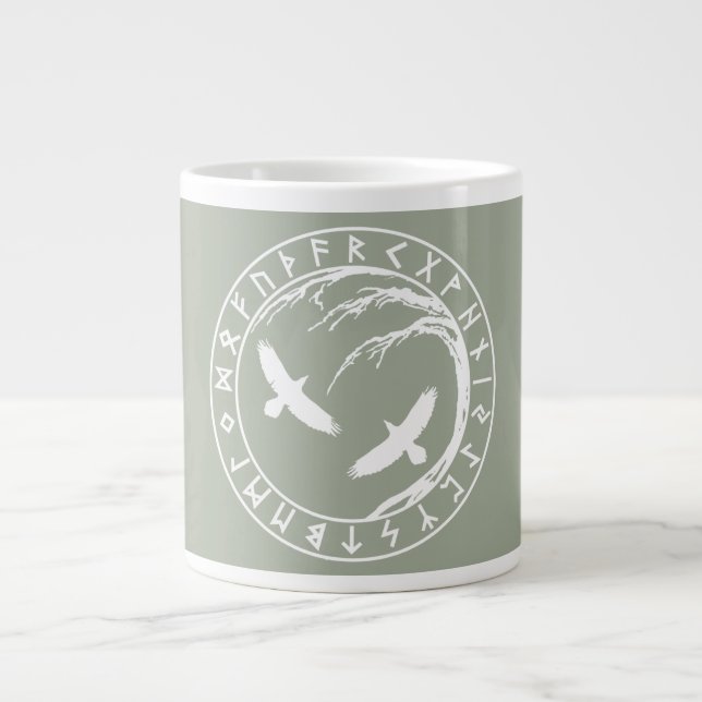 Stor Yggdrasil Futhark Mugg Jumbo Mugg (Framsidan)