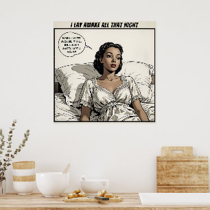 Stora 1950-talets Tecknad i Romantik Poster