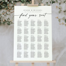 Stora 25 Bord hittar ditt sittplatsschema