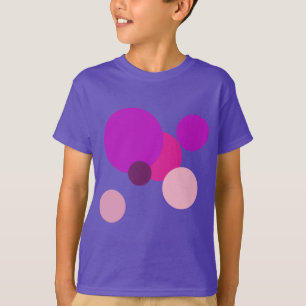 Stora 70-talsprickar i lila t shirt