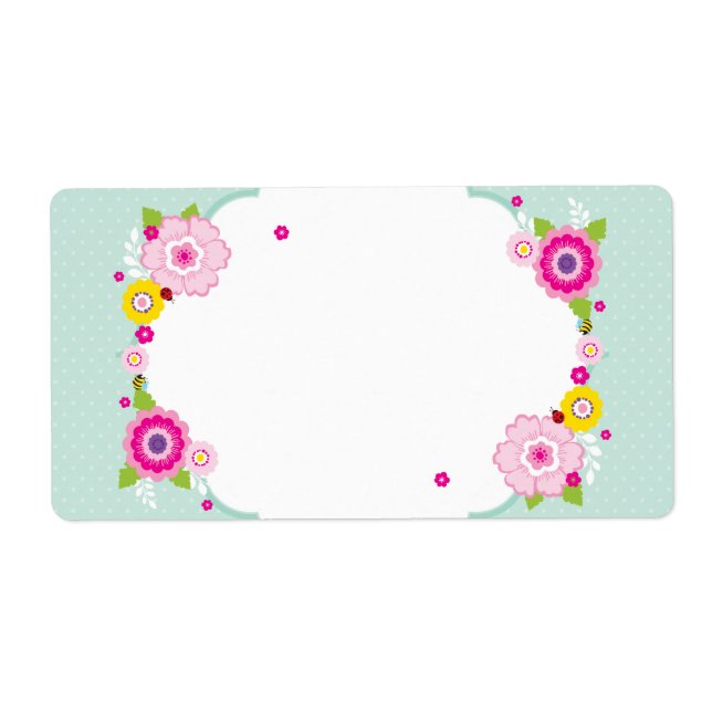 STORA ADRESSETIKETTER: Trädblommor 2 Fraktsedel (Framsidan)
