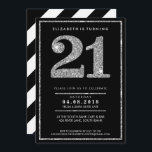 STORA ÅLDERSNUMMER INBJUDAN moderna 21 silver glit<br><div class="desc">OBS! EFFEKTEN SILVER GLITTER ÄR ETT UTTRYCKT BILD A toppen enkel, men ändå snyggtens inbjudan till BIRTHDAY. TIP: 1. Om du vill ändra/flytta grafik/ändra bakgrund slå färg knappen "anpassa". 2 Du kan också ändra typsnitt och lägga till mer text! - - - - - - - - - - -...</div>