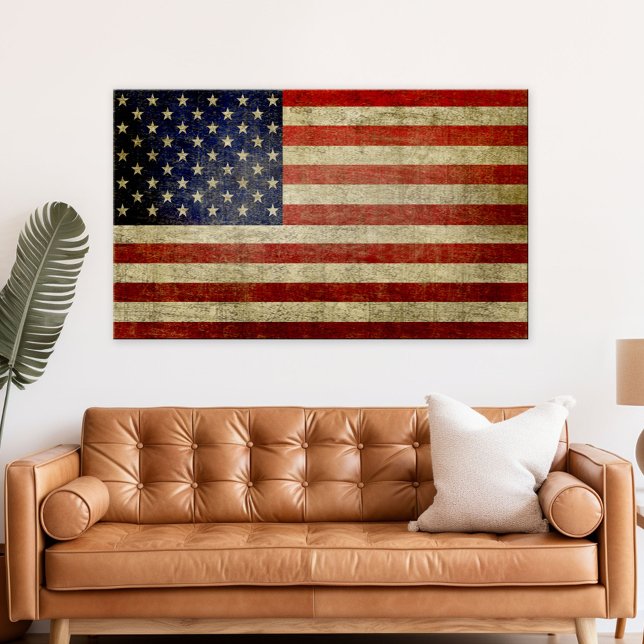 Stora amerikanska Flagga Poster (kan storleksändra (Vintage American Flag)