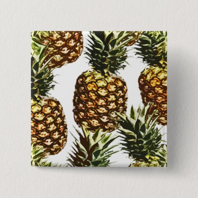 Stora ananas (BGC-anpassadet) Knapp (Framsida)