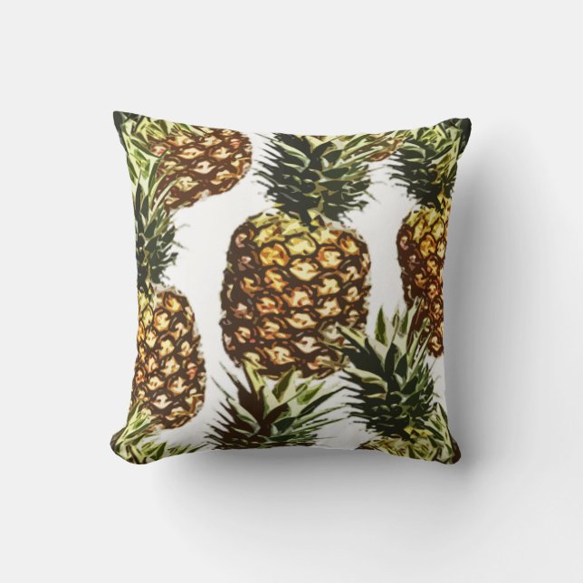 Stora ananas (BGC anpassningsbar) Kudde (Framsida)