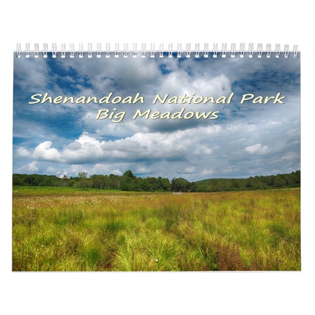 Stora ängar för Shenandoah nationalpark Kalender (Omslag)