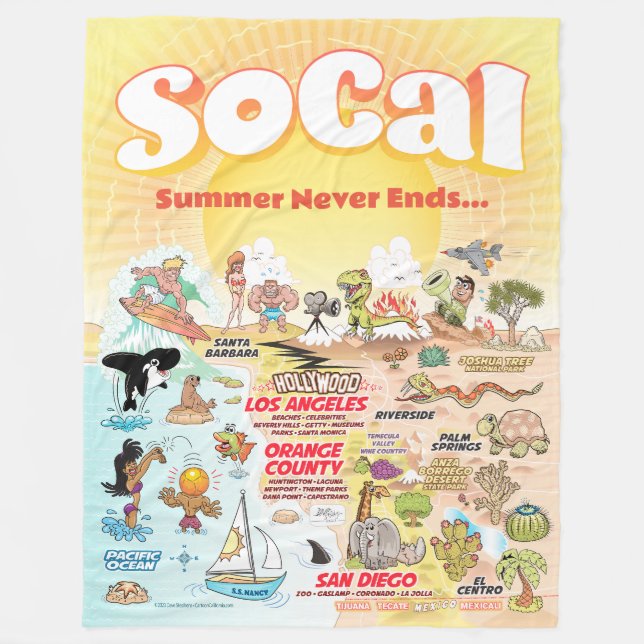 Stora Anpassadet SoCal Fleece Blanket (Framsidan)