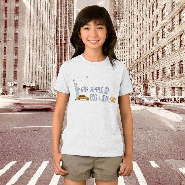 Stora Apple Big Kärlek New York City-ikoner Pretze T Shirt (Skapare uppladdad)