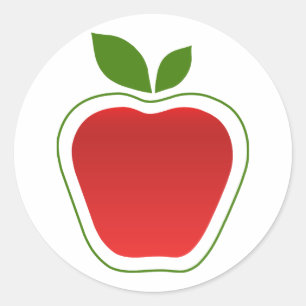 Stora Apple Runt Klistermärke