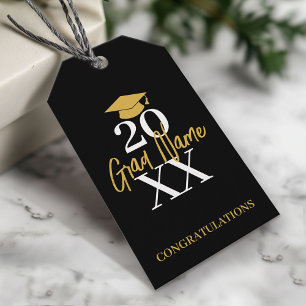 Stora året - Namn och Kap - Svarta Guld Studenten Presentetikett