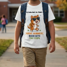 "Stora äventyr" Söt katt barn t-shirt