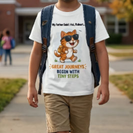 "Stora äventyr" Söt katt barn t-shirt