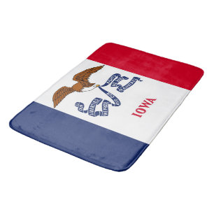 Stora badmattor med flagga av Iowa, USA Badrumsmatta