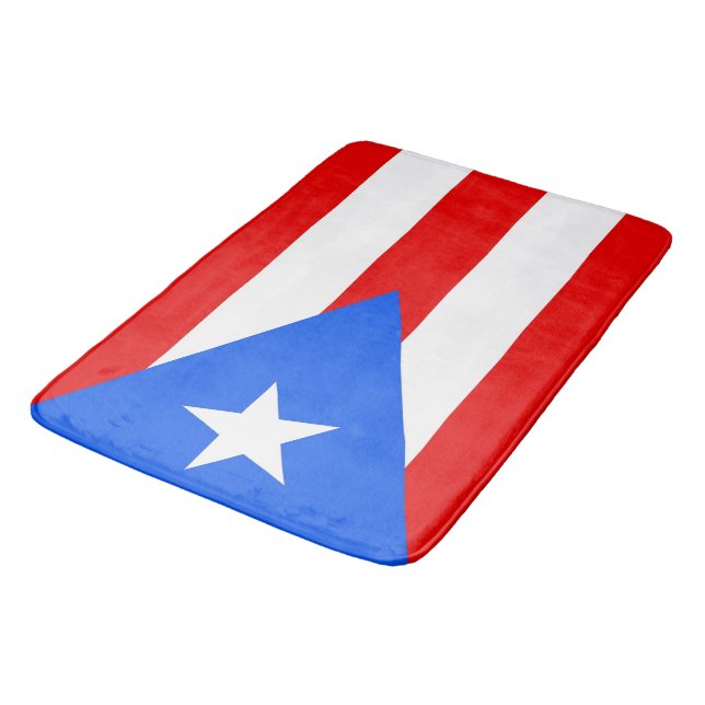 Stora badmattor med flagga av Puerto Rico, USA Badrumsmatta (Vinklad)