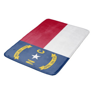Stora badmattor med flagga North Carolina, USA Badrumsmatta
