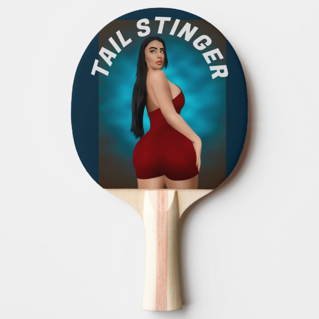 STORA BAKEN SKÖN HETSTJÄRT PING PONG PADDLA PINGISRACKET (Framsidan)