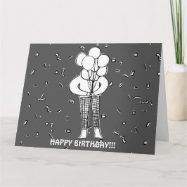 STORA BALLONGER OCH KONFETTIKORT KORT