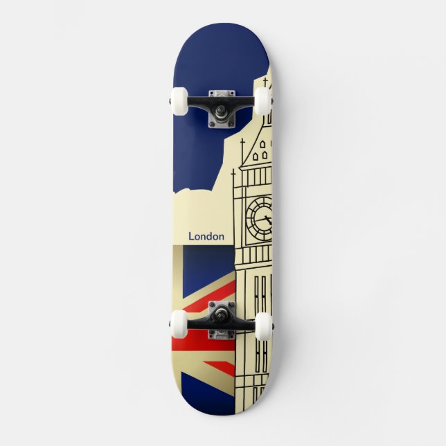 Stora Ben för London facklig jackflagga Skateboard (Framsida)