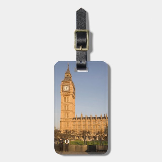 Stora Ben i London souvenirfoto Bagagebricka (Vertikal Framsida)
