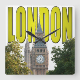 Stora Ben London England Fyrkantig Klocka