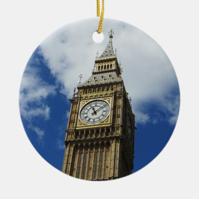 Stora Ben, London, England Julgransprydnad Keramik (Framsidan)