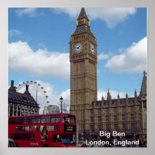 Stora Ben London, England tryck
