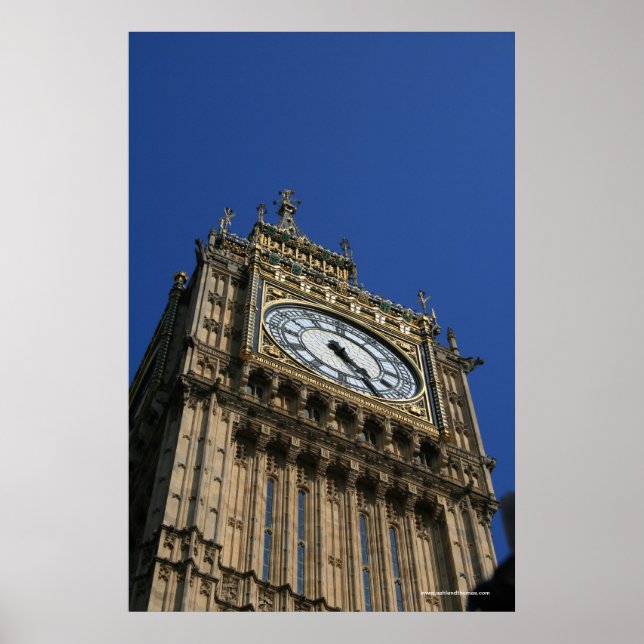 Stora Ben - London kanvastryck Poster (Framsidan)