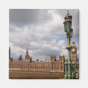 Stora Ben och hus av parlamentet i den London Magnet
