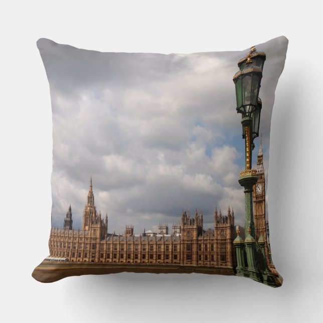 Stora Ben och parlament i den London dekorativ Kudde (Framsida)