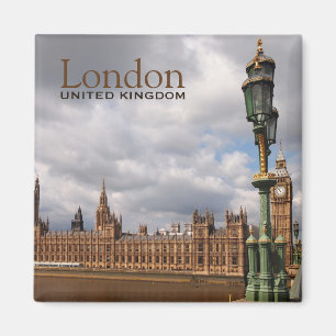 Stora Ben och parlament i London textmagnet Magnet