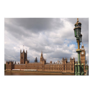 Stora Ben och parlamentet i det London fotoet Fototryck