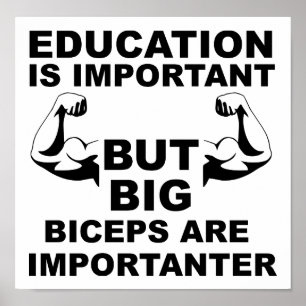 Stora Biceps Viktigare Rolig Affisch