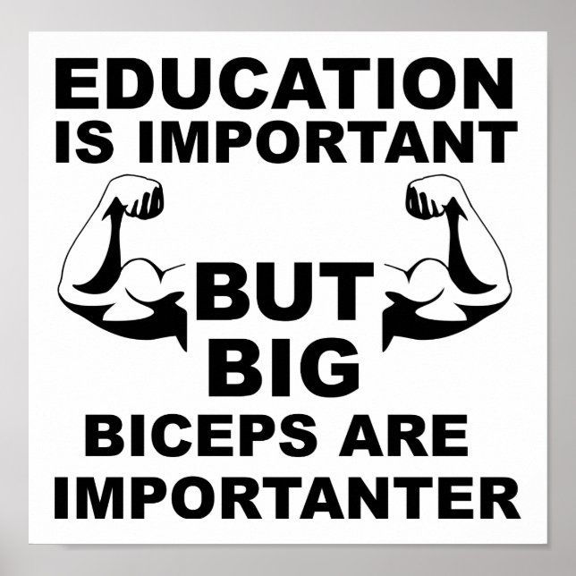 Stora Biceps Viktigare Rolig Affisch (Framsidan)