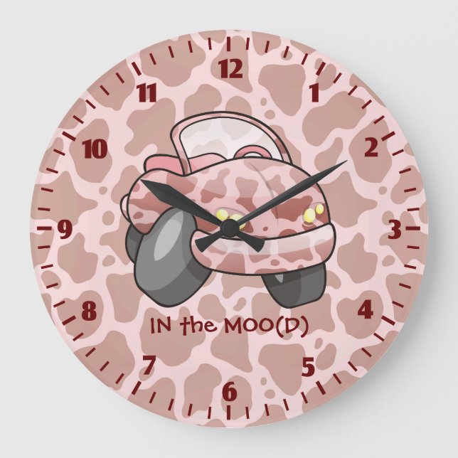 Stora bilklossar i Moo Car Stor Klocka (Framsida)