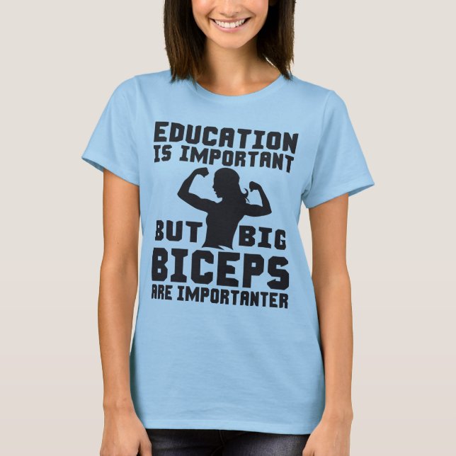 Stora bitar är viktiga än utbildningsväsen t-shirt (Framsida)