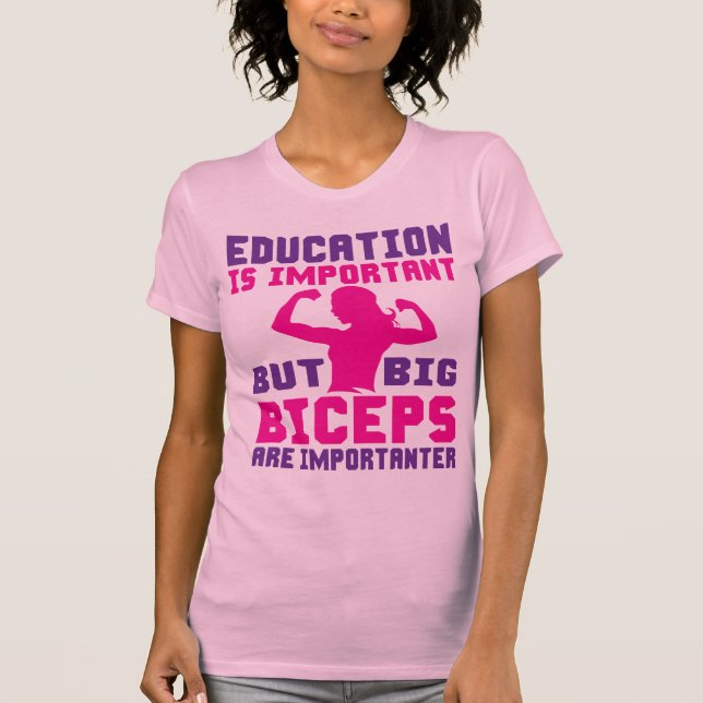 Stora bitar är viktiga än utbildningsväsen t-shirt (Framsida)