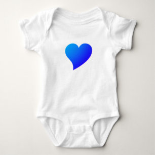 Stora blåa nyanser Hjärta, Kärlek, vit T Shirt