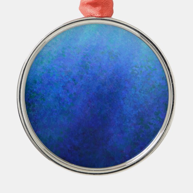 Stora blått julgransprydnad metall (Framsidan)