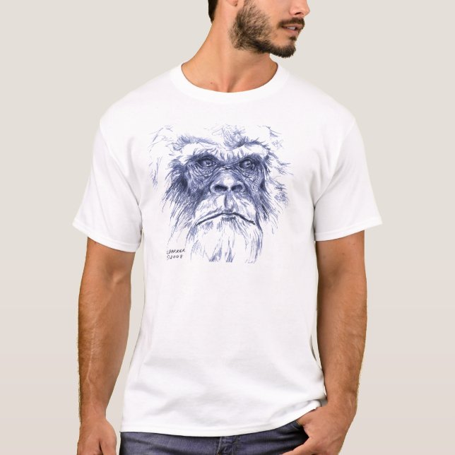 Stora blått Sasquatch Tee (Framsida)