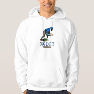Stora blått sweatshirt med luva